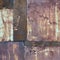 Old aged weathered rusty corroded coat iron sheets texture pattern, multiple vertical rusted corroding grunge metal patch plates