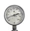 Old air pressure gauge isolated.