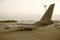 Old aircraft at an abandoned airfield