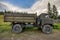 Old all terrain truck with big protector rubber tires for off road use