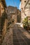 Old alley in the historic center of Trevi nel Lazio