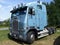 Old American blue truck Freightliner
