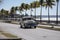 Old american car drive on Malecon, Cuba