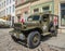 Old American Dodge military ambulance car parked