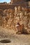 Old amphora in Masada fortress in Israel