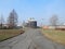 Old anaerobic digesters in the area of a wastewater treatment plant