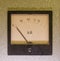 Old analog instrument - Ampere meter isolated on grey background