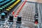 Old analog mixing console