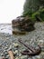 An old anchor washed along the shoreline of the West Coast Trai