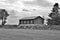 Old Ancient House Abandoned in Countryside Farm, Canada, North America. Scary Haunted House Ambiant. 