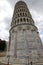 Old ancient leaning tower in the city of Pisa in Italy.