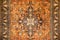 Old Ancient Red Oriental Indian Carpet Texture Background.