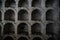 Old ancient winery, niches for wine bottles