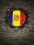 Old Andorra flag in brick wall