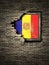 Old Andorra flag in brick wall