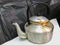 Old and antique aluminum kettle