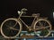 Old and antique bicycles displayed in the antique cafe