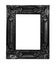 Old antique black frame isolated on white background