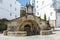 Old antique fountain in Mondonedo Spain