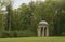 Old antique gazebo in the park of a castle Alden Biesen. Belgium