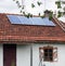 Old antique house with solar panels