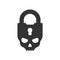 Old antique padlock with a skull - horror vector