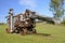 Old antique threshing machine