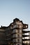 Old apartment and office building being  demolished in urban Zurich city Switzerland