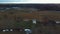 Old Araisi Windmill in Latvia Aerial Shot From Above. Winter Day at Sunrise.