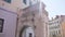 Old Arch of Riccardo in center of town attracts tourists