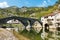 The old arched stone bridge of Rijeka Crnojevica, Montenegro