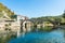 The old arched stone bridge of Rijeka Crnojevica, Montenegro