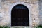 Old Arched wooden doorway