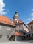 Old architechture of cesky krumlov in Czechia