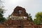 Old architecture of buddism heritage temple at Ayuthaya