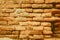 Old asian temple brick wall