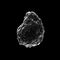 Old asteroid with lot of meteorite damages, add little extra to your space scenes. Stark, vacuum lighting, black background,
