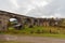 Old Austrian bridge viaduct in the Vorokhta