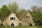 Old Austrian houses on vineyards in Burgenland