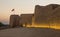 Old Bahrain Fort at Seef at sunset