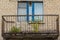 Old balcony decorated with rust