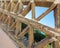 Old balcony railings made of clay bricks