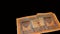 Old banknote of Tsarist Russia, ruble on a black background