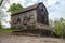 Old barn built on a huge stone fondation