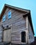 Old barn in Dunstable Massachusetts Middlesex County under a late a winter sky