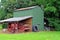 Old Barn, Farming Equipment, and Rusty Old Combine