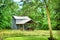 Old Barn and Red Tractor