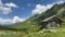 Old barn on the shore of the Lake Giglachsee