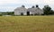 Old barns and silos in rural countryside