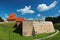 Old bastion and fortification walls in Vilnius, Lithuania